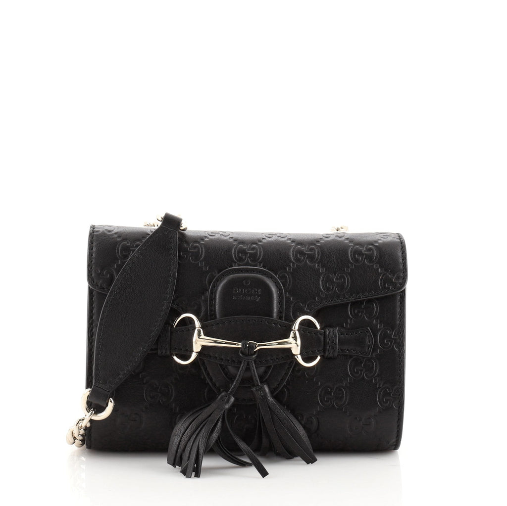 Emily Chain Flap Bag Guccissima Leather Mini
