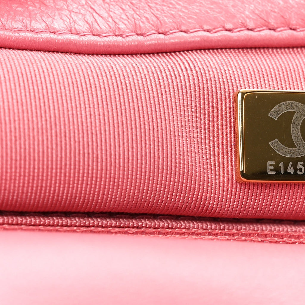 Lambskin Quilted Medium Chanel 19 Flap Pink