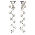 Chanel 18K White Gold Comete Star Diamond Earrings