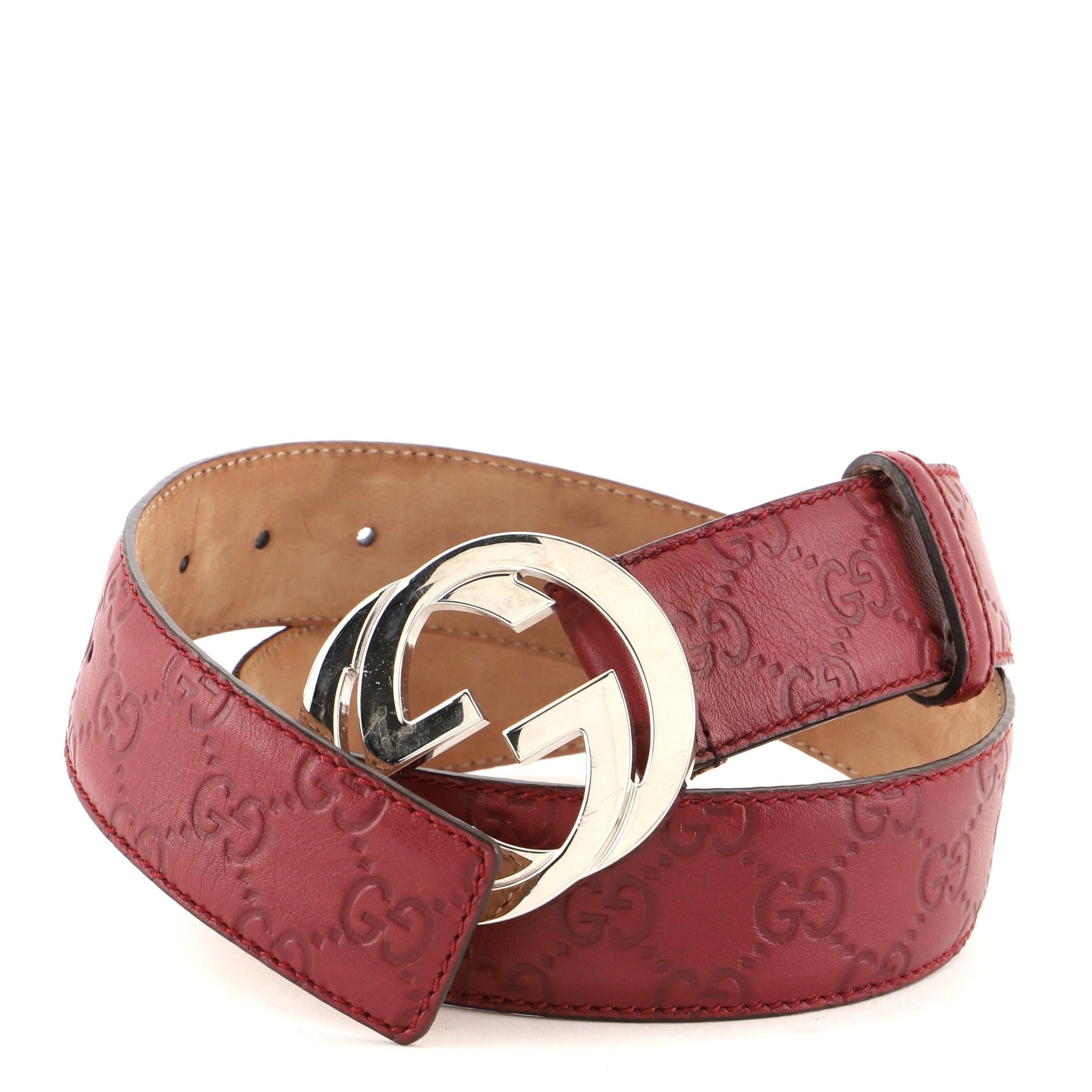 Interlocking G Belt Guccissima Leather Wide 90