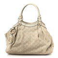 Guccissima Medium Sukey Tote Mystic White