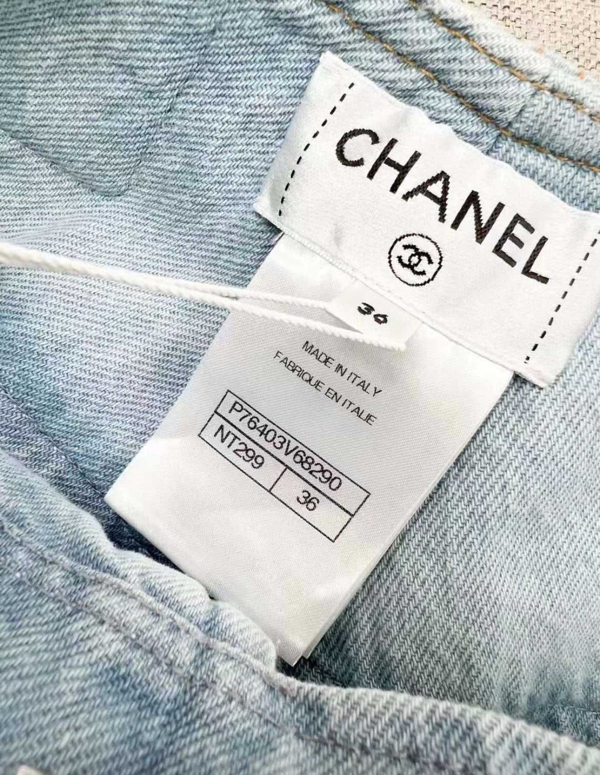 Chanel 24C ombre denim shorts size 36 brand new with tags
