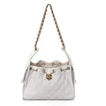 Caviar Quilted Small Chanel 25 Handbag White