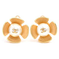 Chanel GP Coco Mark Flower Design Earrings 96P