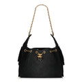Washed Denim Quilted Small Chanel 25 Handbag Black