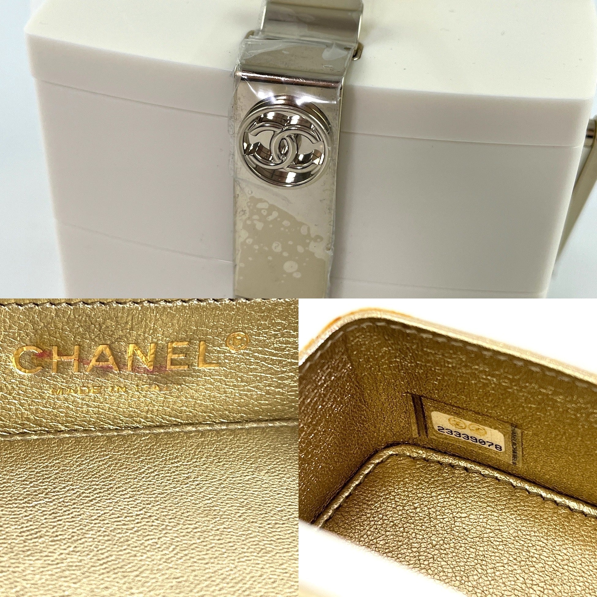 New CHANEL Minaudière Limited Edition 2017 Lucite Vanity Case With Mirror