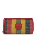 Canvas Marley Stripe Script Logo Gucci 100 Zip Around Wallet Multicolor