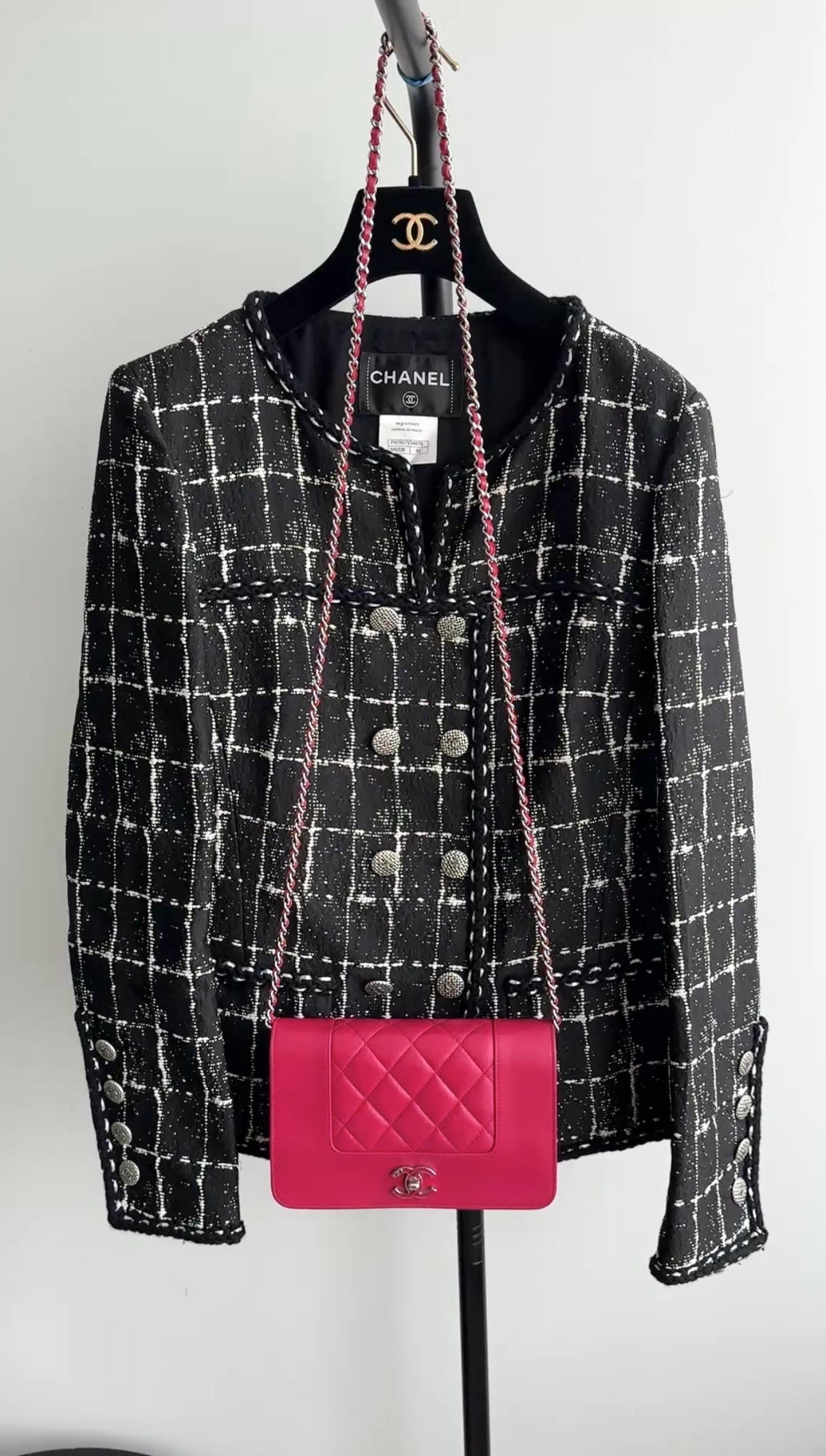 Chanel Cherry Pink Quilted Mademoiselle Wallet on Chain Bag