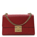 Guccissima Medium Padlock Shoulder Bag Hibiscus Red