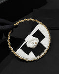 Chanel 23k Camellia Hula Hoop Bag White