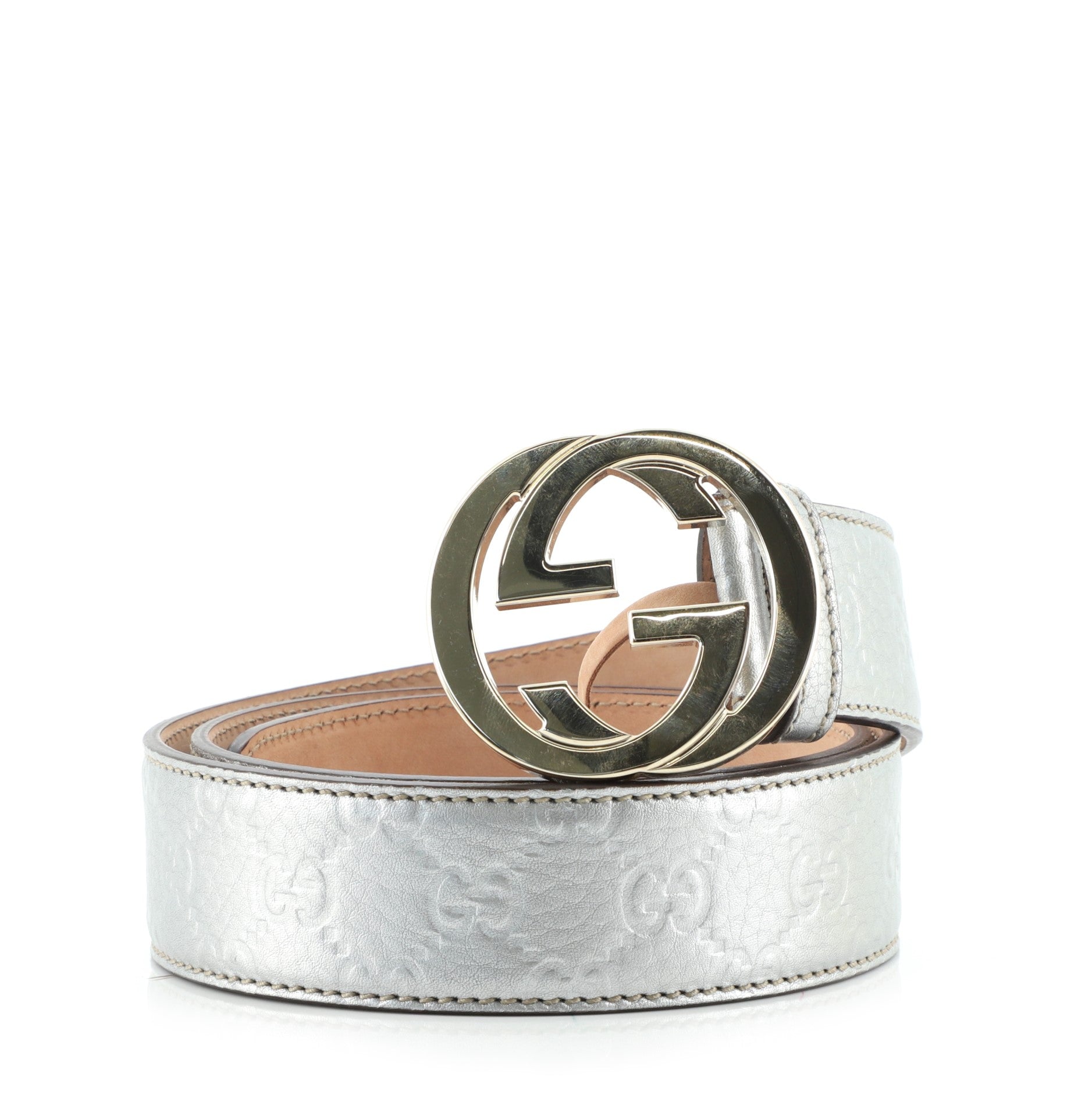 Interlocking G Belt Guccissima Leather Wide 95