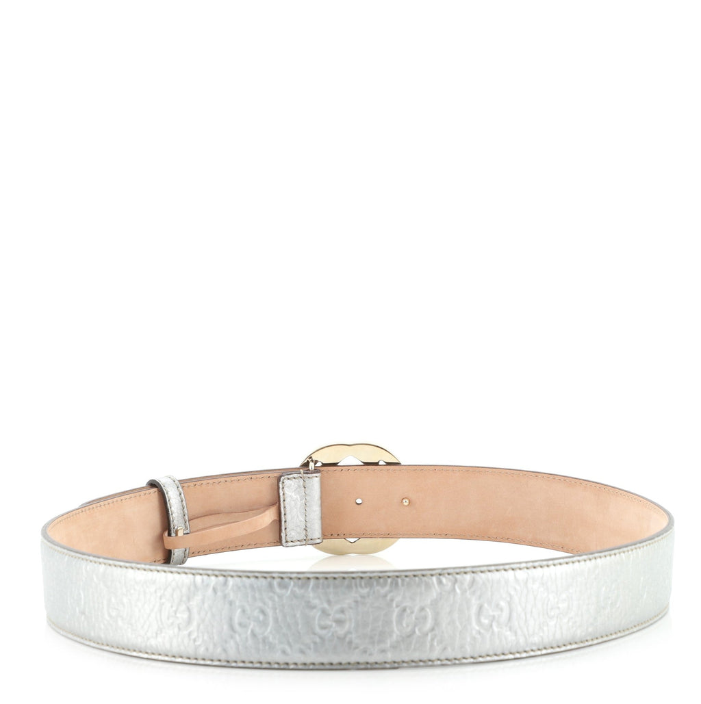 Interlocking G Belt Guccissima Leather Wide 95