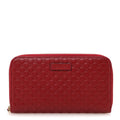 Microguccissima Zip Around Wallet Red