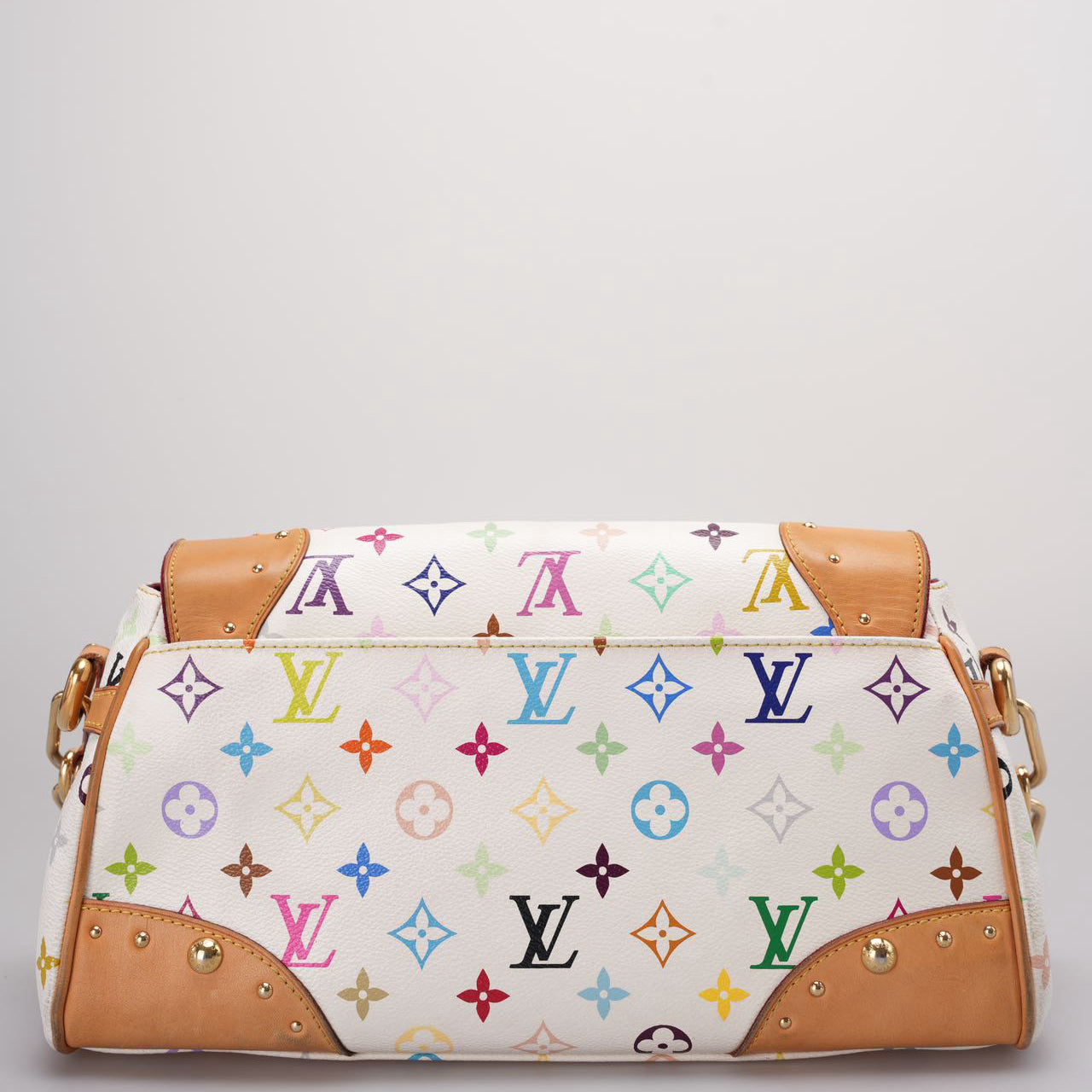 Louis Vuitton Vintage White Monogram Multicolore Beverly MM Blanco