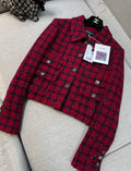 Chanel 22k red tweed jacket