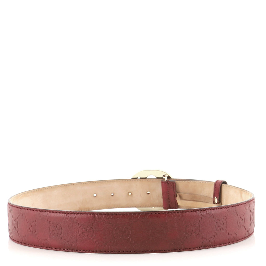 Interlocking G Belt Guccissima Leather Wide 90