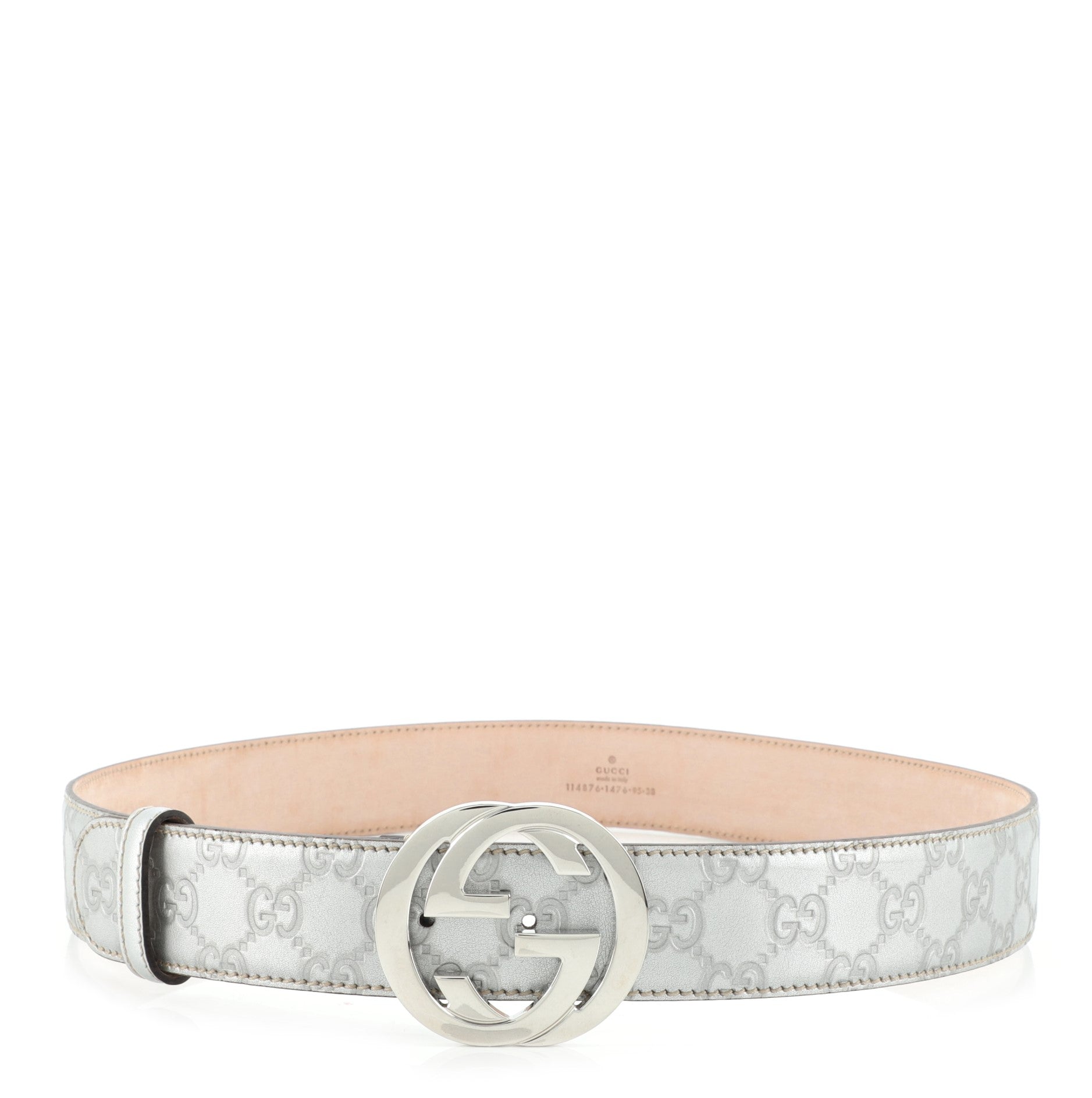 Interlocking G Belt Guccissima Leather Wide 95