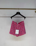 Chanel 24P pink tweed shorts size 34