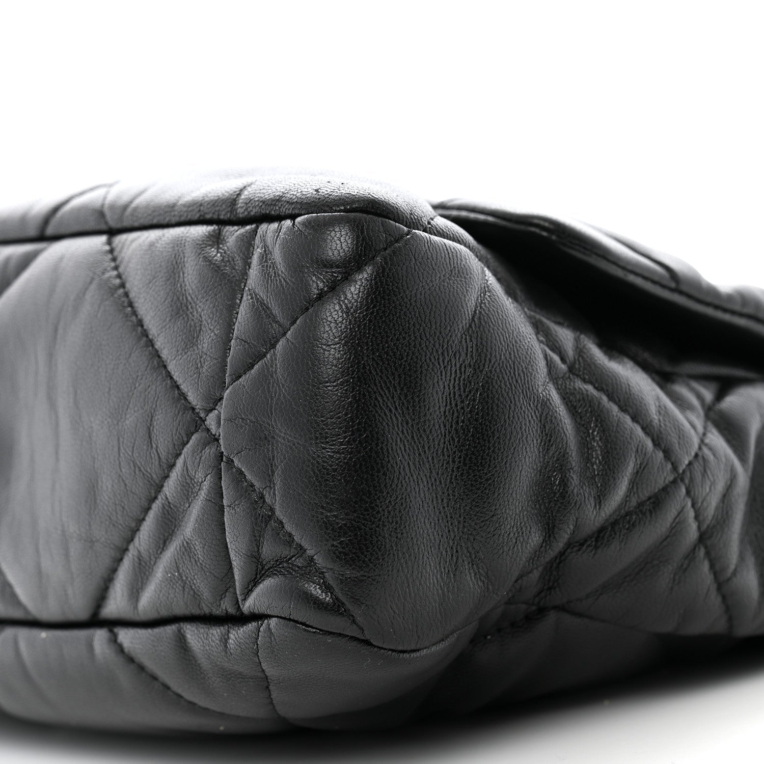 Goatskin Quilted Large Chanel 19 Flap Black