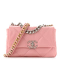 Lambskin Quilted Medium Chanel 19 Flap Light Pink