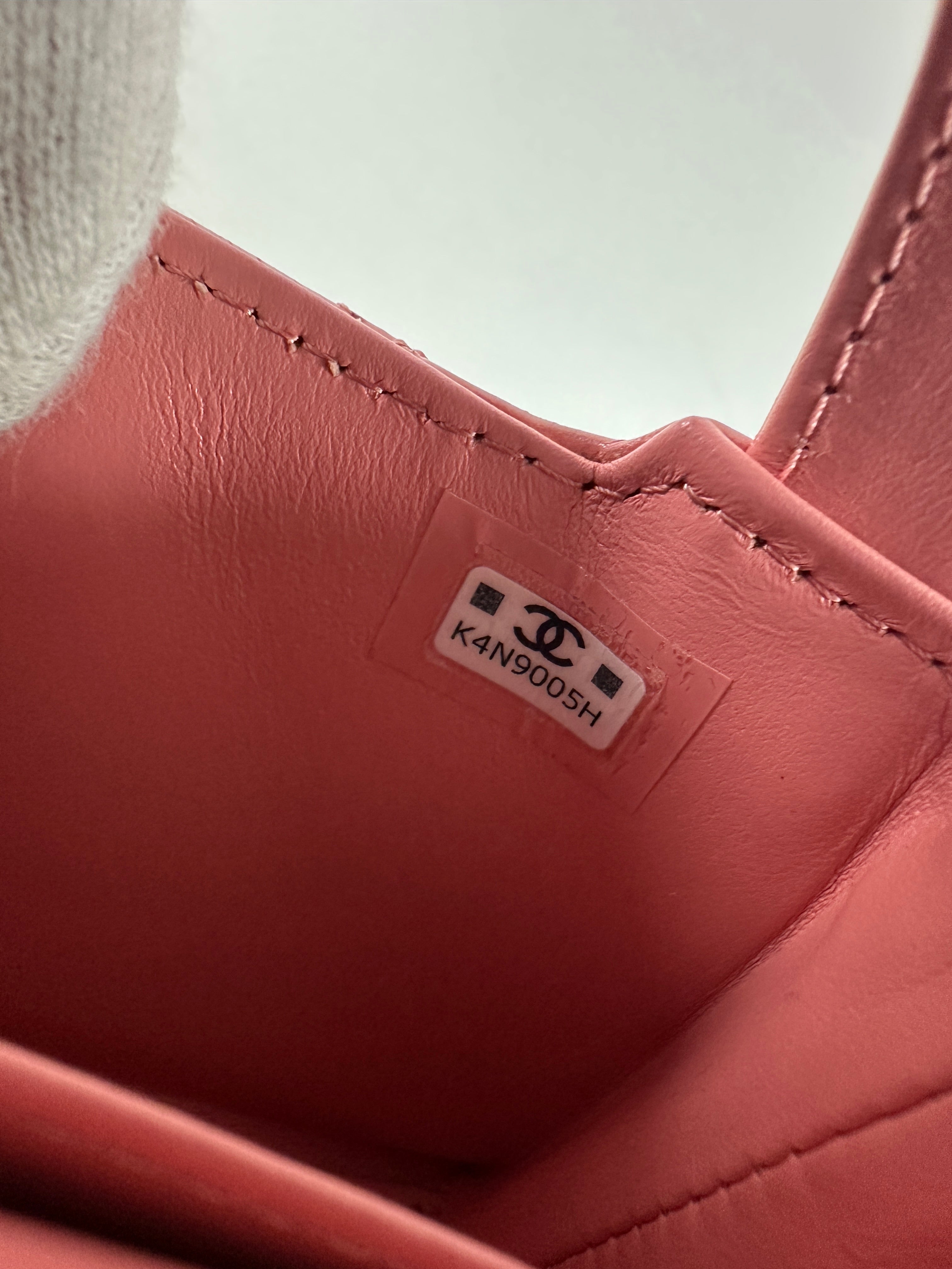 Chanel flamingo Pink Nano Kelly Shopping Bag Crossbody Chain