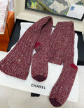 Chanel 22K brown and red mixed color stockings