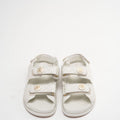 Chanel White Dad Sandal Lambskin Size 39