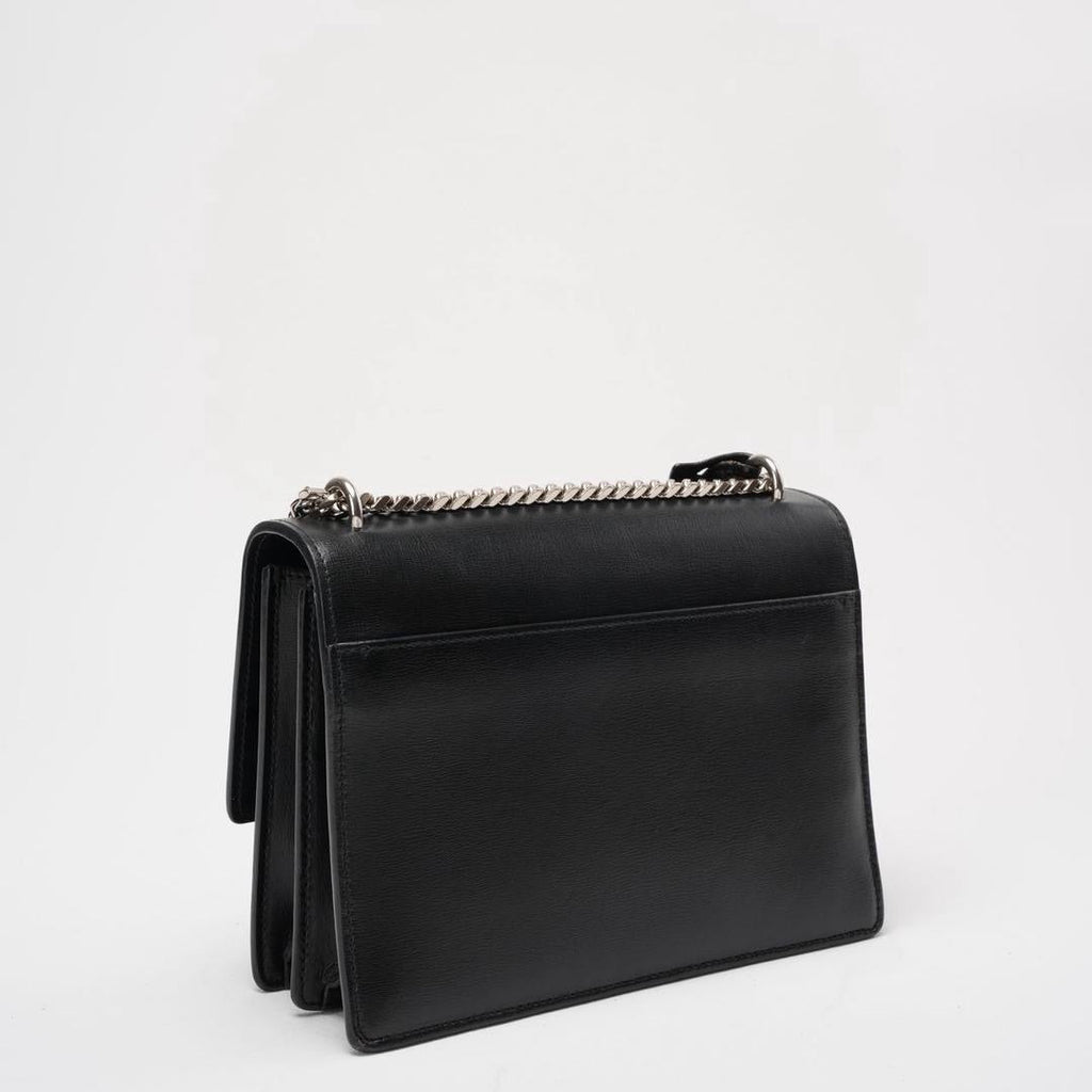 Saint Laurent Black Calfskin Medium Monogram Sunset