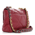 Goatskin Quilted Large Chanel 19 Flap Dark Pink