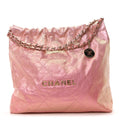 Metallic Shaded Calfskin Quilted Chanel 22 Pink