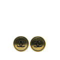 Chanel Gold Plated Coco Mark Vintage Earrings 94P