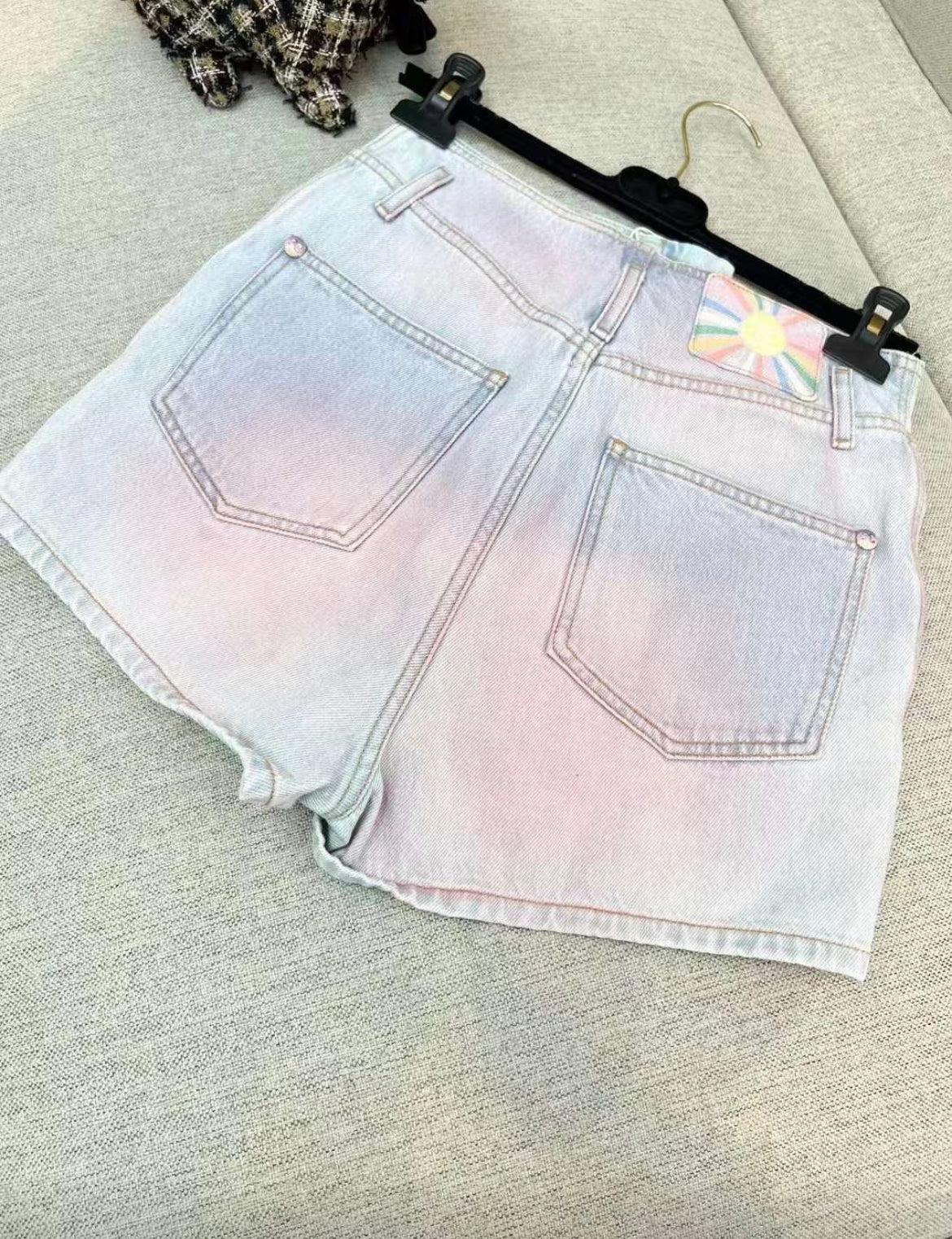 Chanel 24C ombre denim shorts size 36 brand new with tags