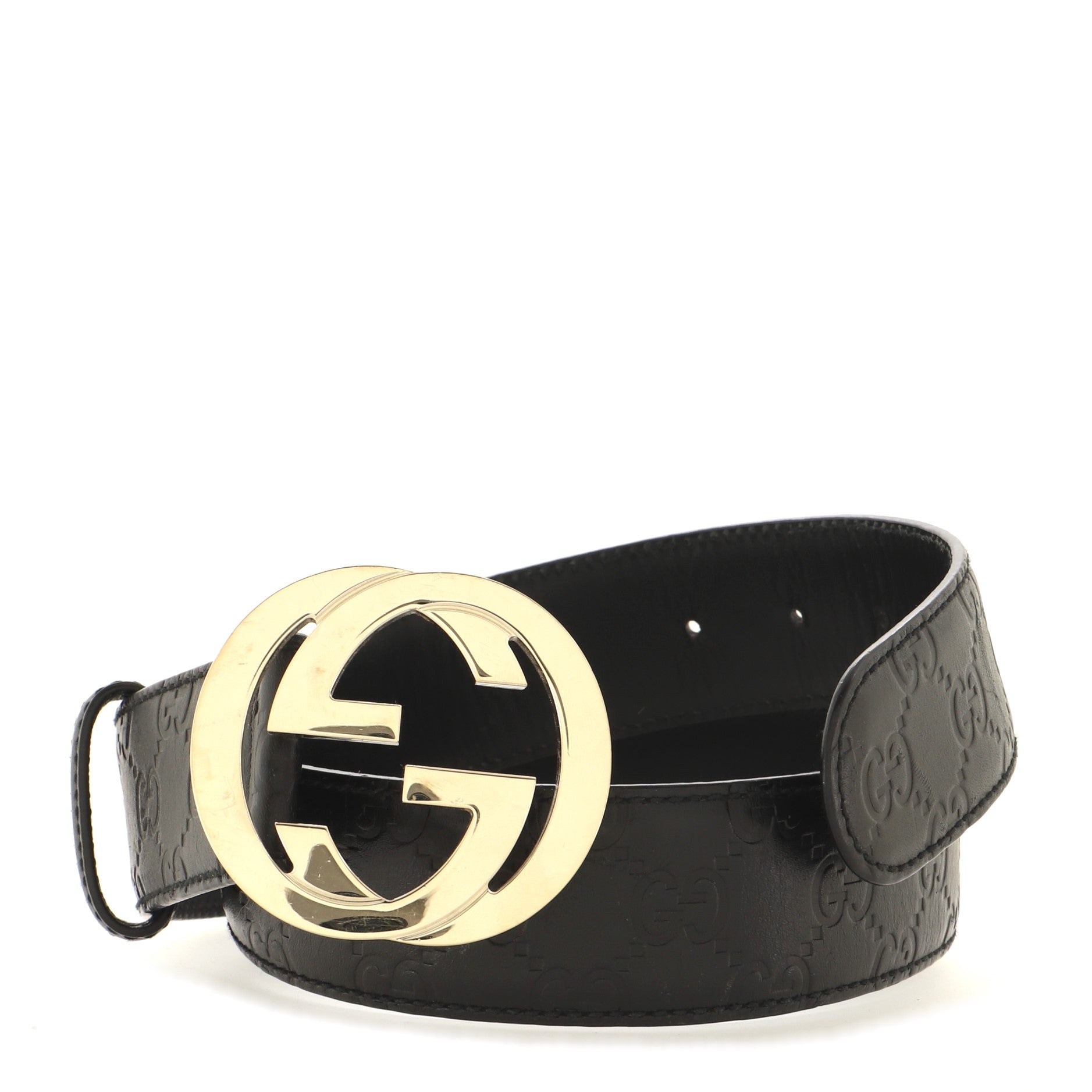 Interlocking G Belt Guccissima Leather Wide 80