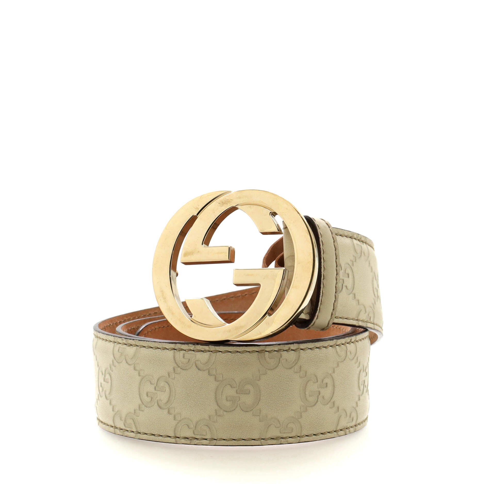 Interlocking G Belt Guccissima Leather Wide 80