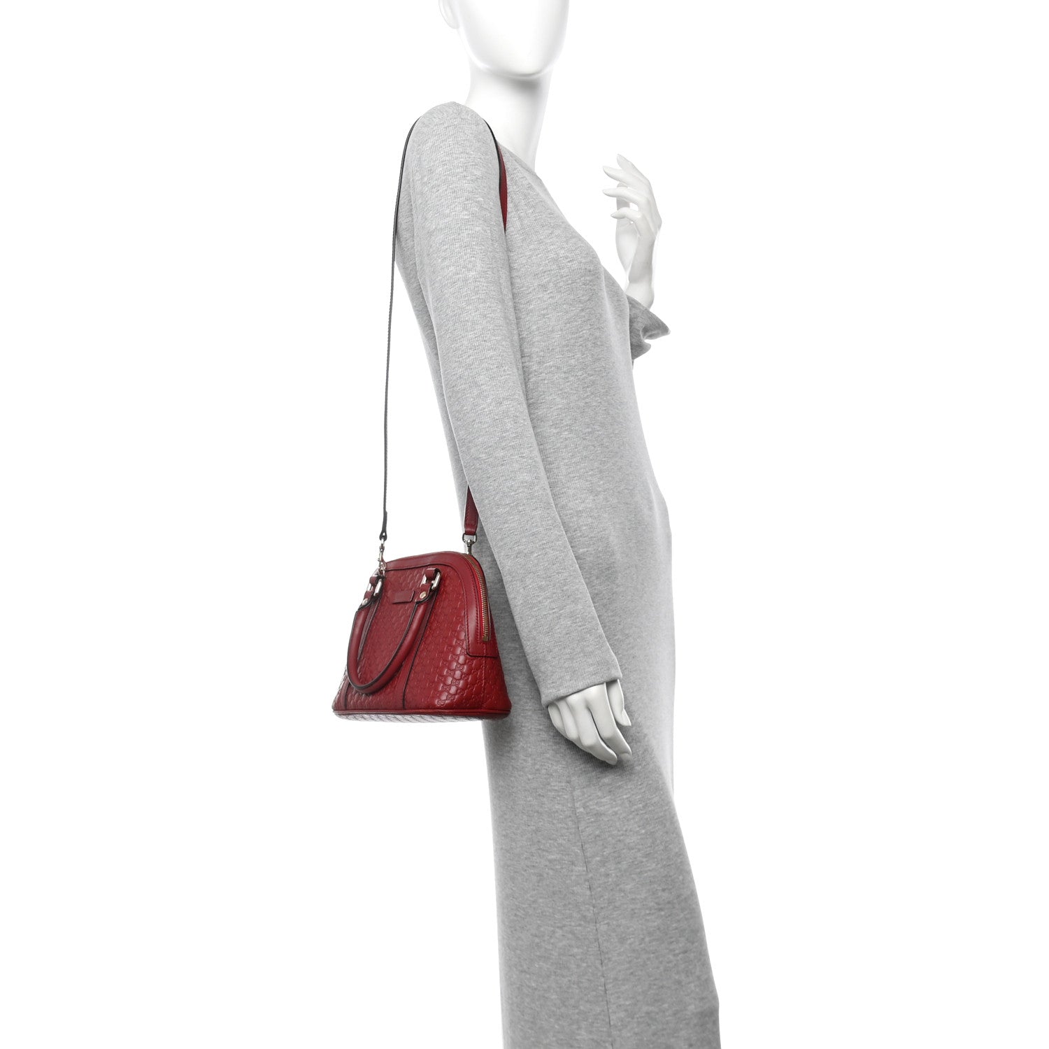 Soft Microguccissima Mini Dome Bag Rosso