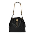 Caviar Quilted Medium Chanel 25 Handbag Black
