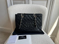 Chanel Black Caviar Grand Shopper Tote (GST) Silver Hardware