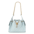 Caviar Quilted Small Chanel 25 Handbag Light Blue