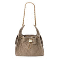 Suede Quilted Small Chanel 25 Handbag Dark Grey