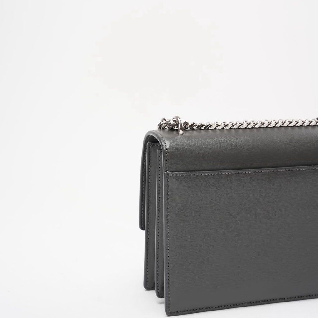 Saint Laurent Grey Calfskin Medium Monogram Sunset