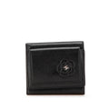 Chanel Camellia Coco Mark Lambskin Trifold Wallet