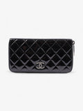 Chanel Brilliant Zip Around Wallet Black Patent Leather