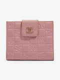 Chanel Choco Bar No.5 Bifold Wallet Pink Lambskin Leather