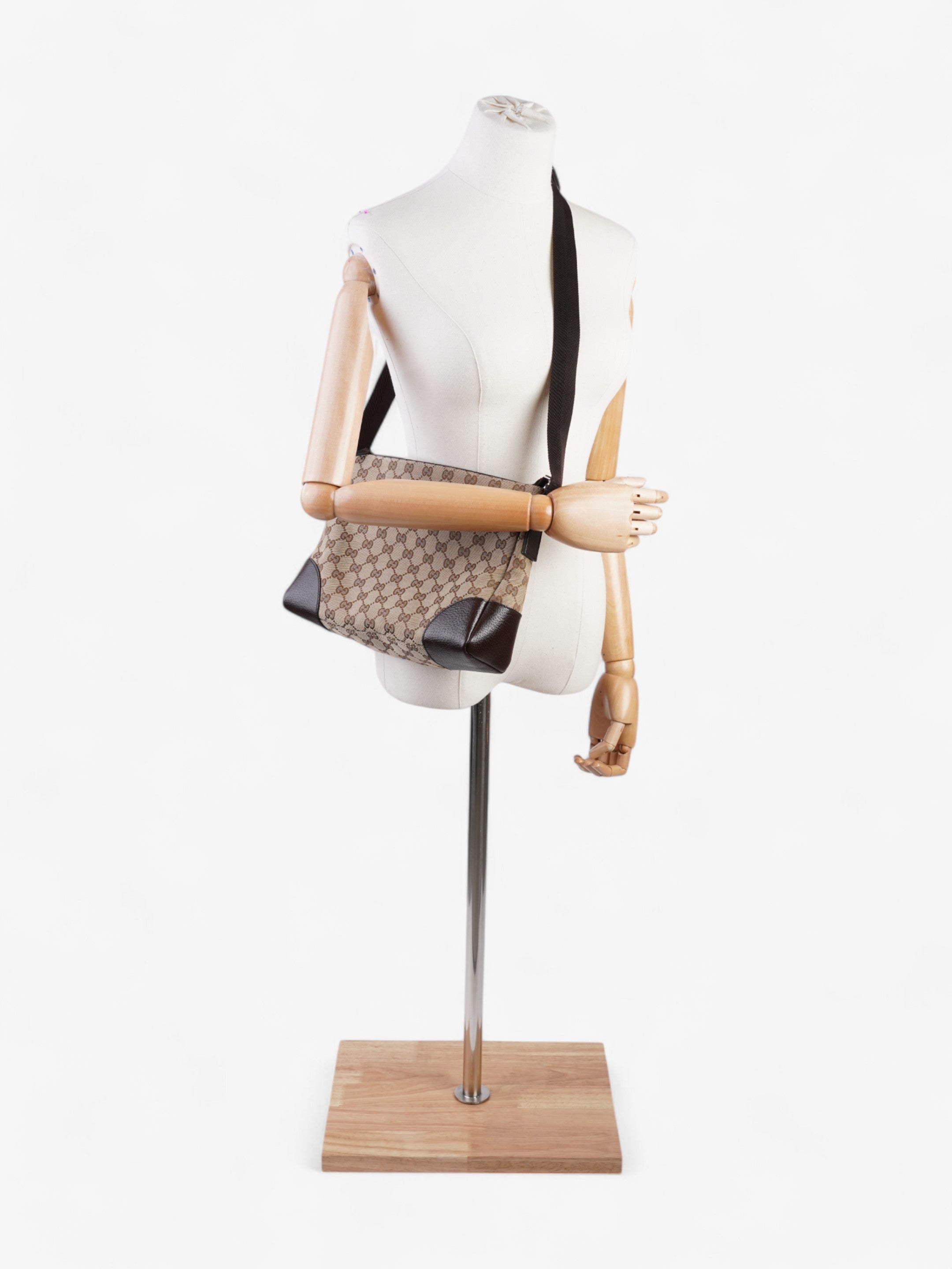 Gucci GG Canvas Messenger Brown  Canvas