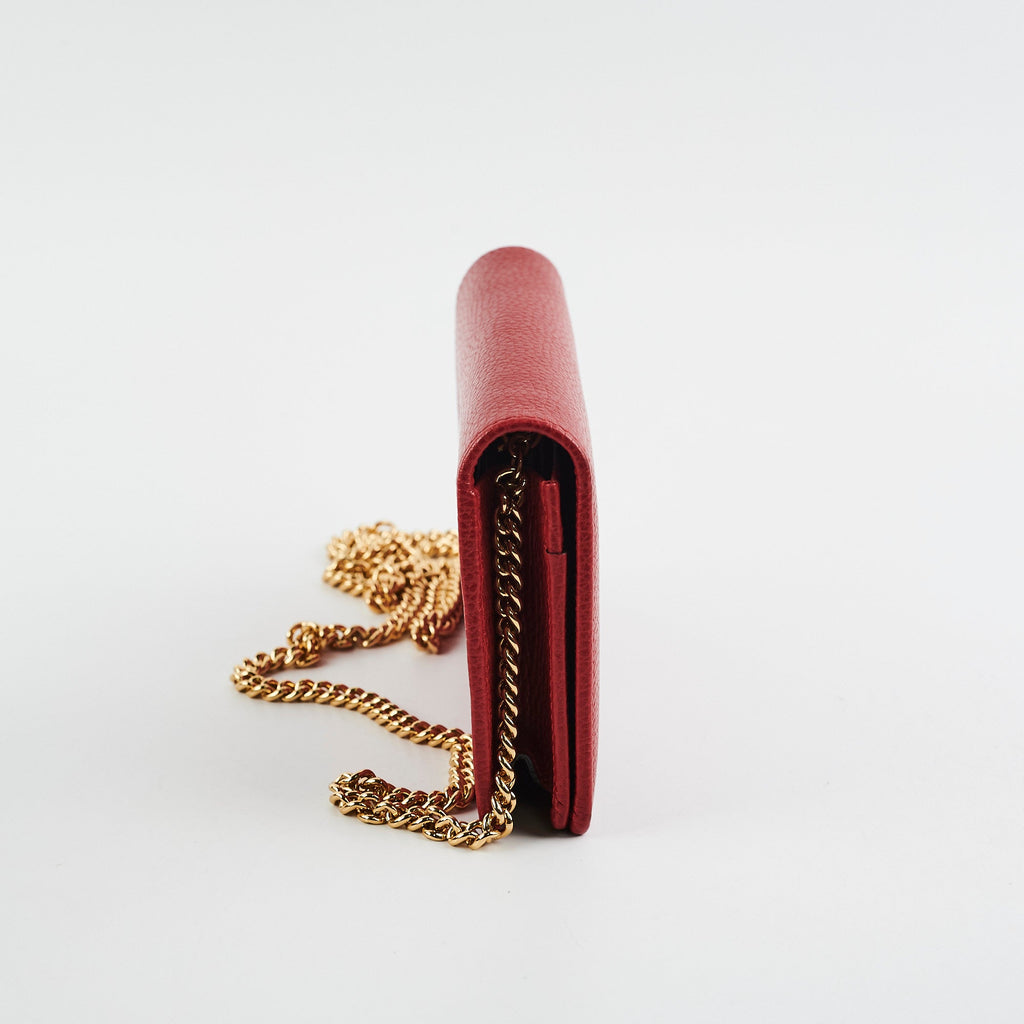 Gucci Red Wallet On Chain WOC
