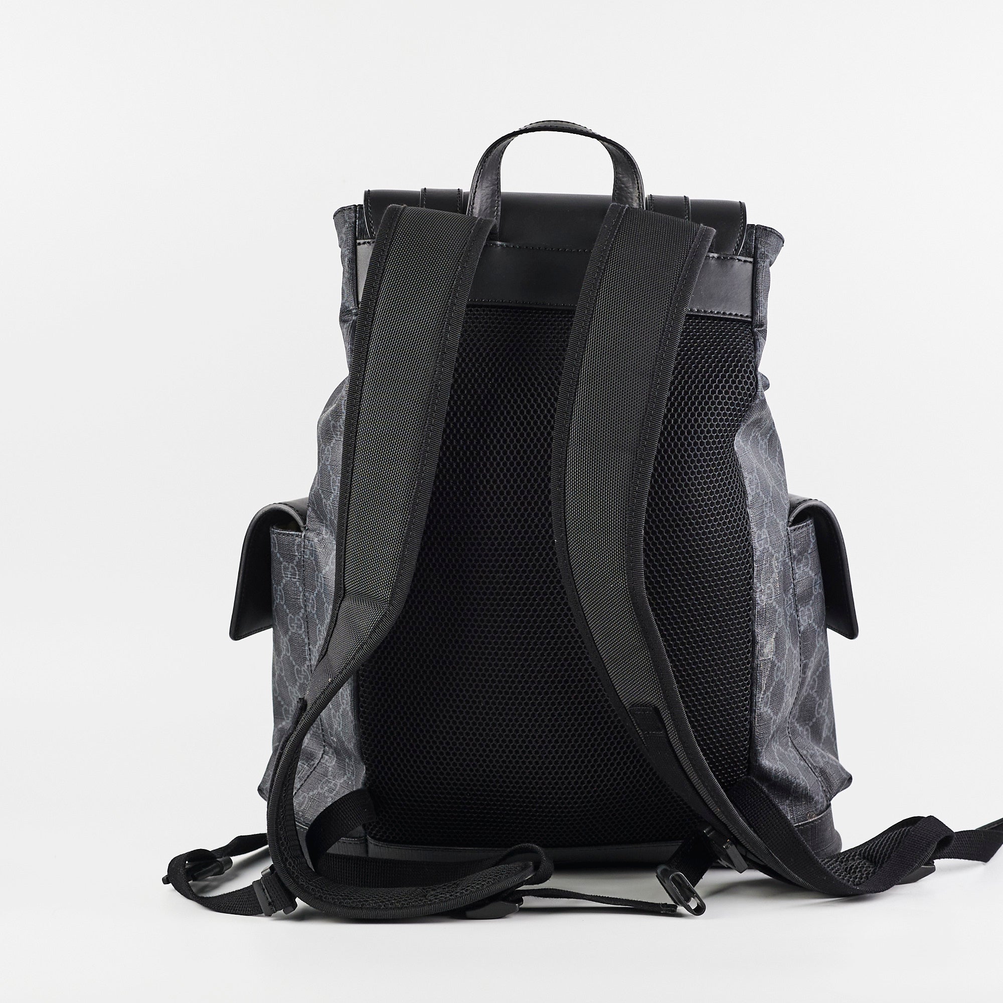Gucci Black Monogram Backpack