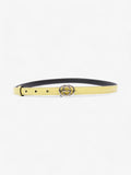 Gucci Interlocking G Belt Yellow / Silver Leather 80cm / 32"