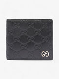 Gucci Guccissima Compact Wallet Black Leather