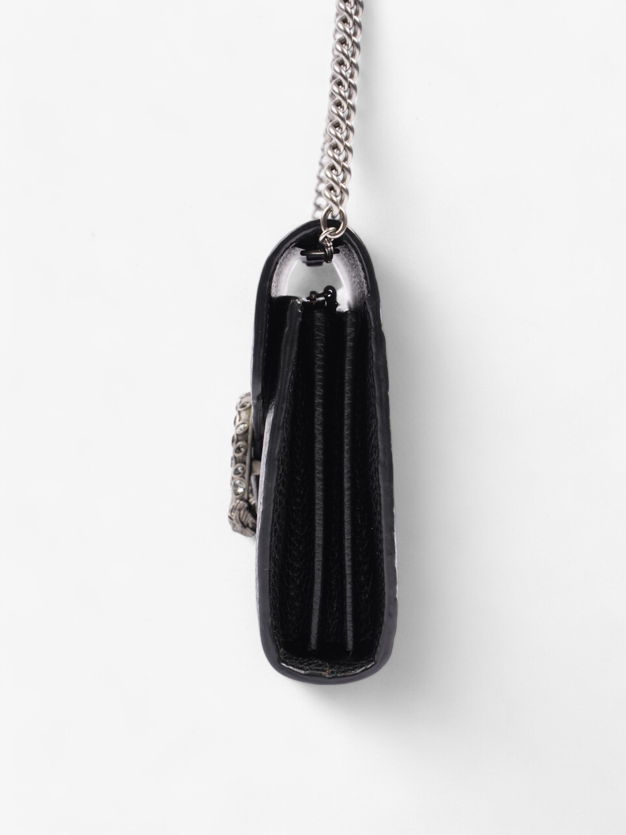Gucci Dionysus Chain Wallet Black Leather