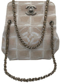 Vintage Chanel Extra Mini Beige Canvas CC Travel Ligne Bag